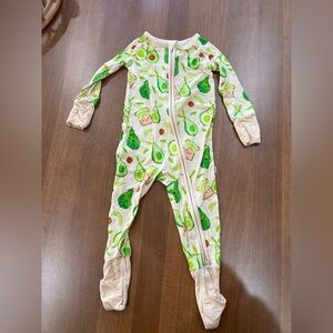 Little Sleepies Green Avocado Kids Footie